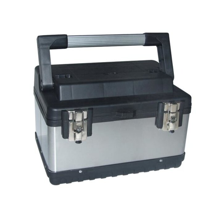 Perel Mallette à Outils - Acier Inoxydable - 380 X 270 X 225Mm