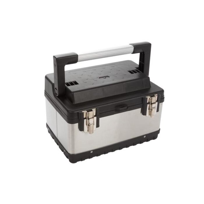 Perel Mallette à Outils - Acier Inoxydable - 380 X 270 X 225Mm