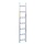 Aluminium enkelvoudige ladder professional 7 treden 196 x 35 cm  EN131 tot 150 kg
