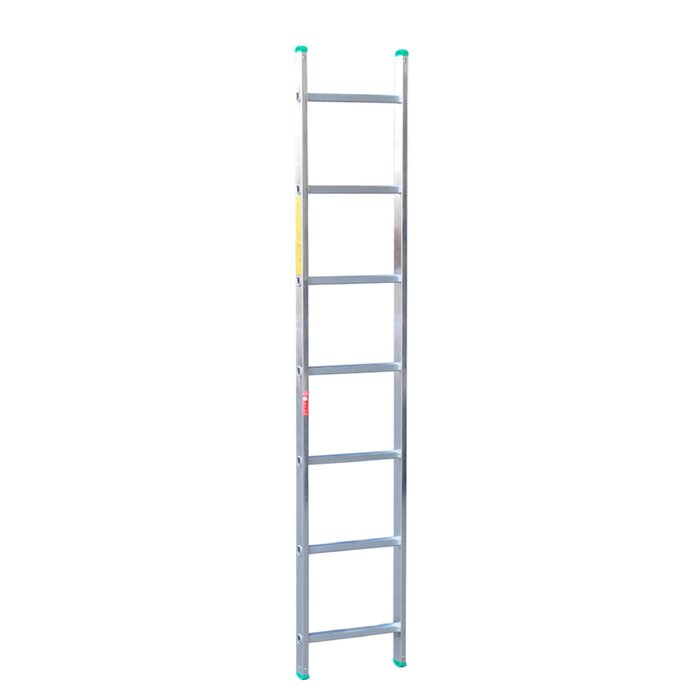 Spider & Co Aluminium enkelvoudige ladder professional 7 treden 196 x 35 cm  EN131 tot 150 kg