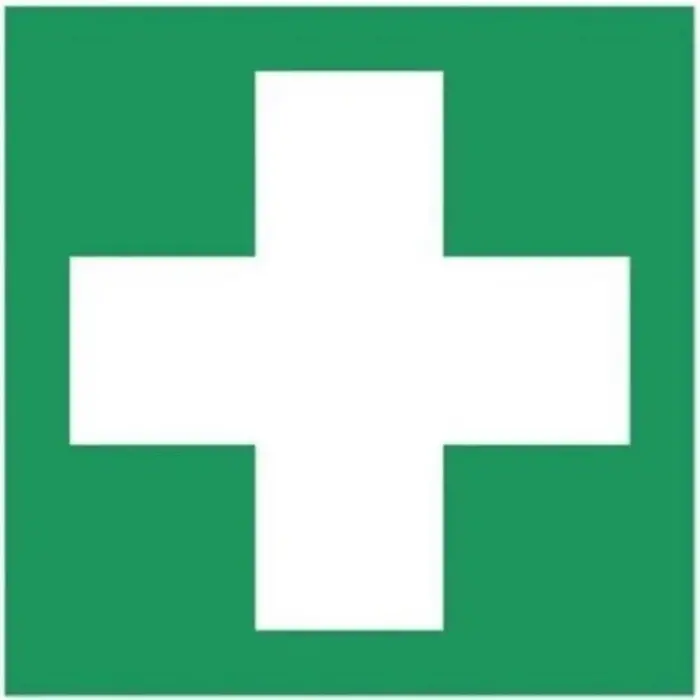 Schild Erste-Hilfe-Posten Piktogramm, ISO 7010, 200 x 200 mm