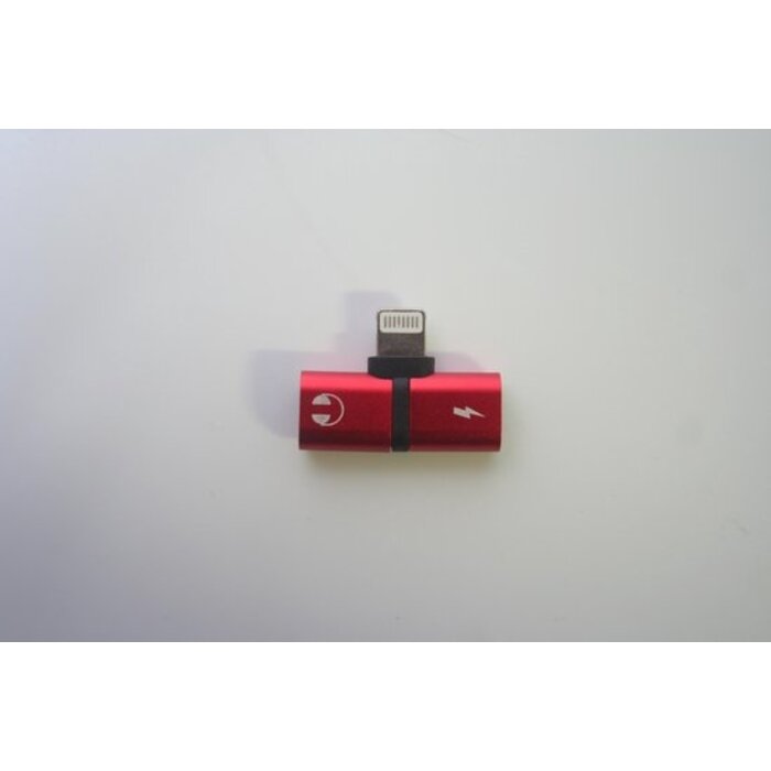 Power Tower Splitter Power Tower pour l'audio et la charge de l'Iphone Rouge