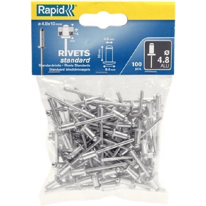 Rapid Blindklinknagels Standaard Ø 4,8 x 16 mm 100 st., Zak