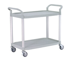 Matador Chariot à étagères type 808LE-3 blanc à 2 niveaux L1100 x B520 mm