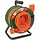 Perel Câble d'extension sur bobine, usage intérieur, mis à la terre, protection thermique, longueur de câble 25 m, 3G1.5, orange/vert