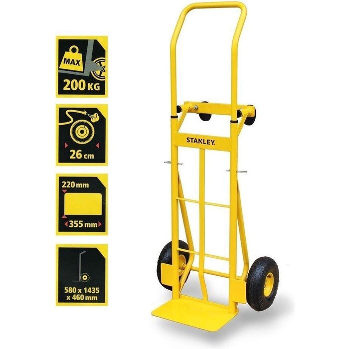 STANLEY Diable STANLEY 2-en-1 - Capacité de charge 200 kg