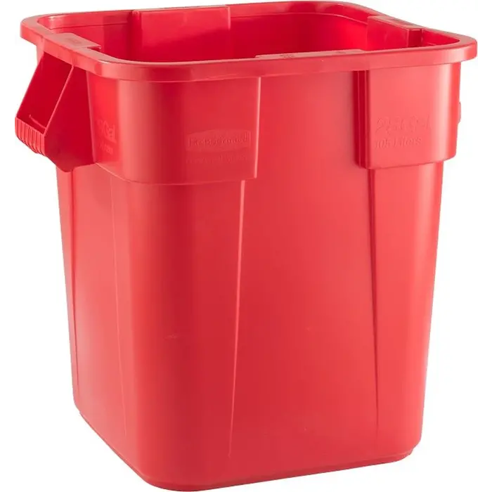 Rubbermaid Rubbermaid Conteneur Brute Carré - 106 l - Rouge