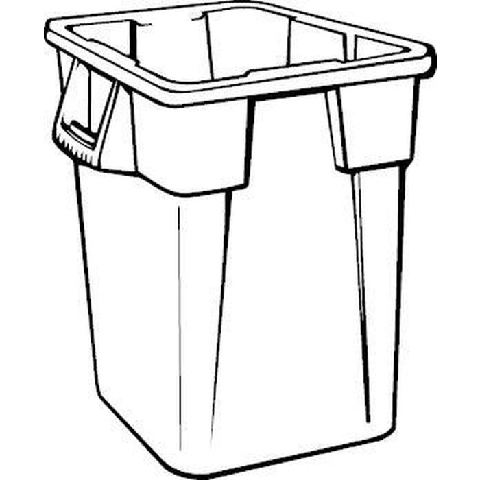 Rubbermaid Rubbermaid Brute Container Vierkant - 106 l - Rood