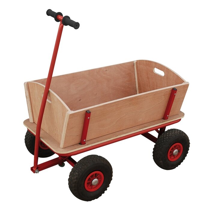 Power Tower Power Tower Bolderkar met houten schotten 88x44x52 cm ongemonteerd