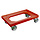 Cadre de transport / chariot pour caisses en plastique 600 x 400 mm jusqu'à 240 kg Rouge