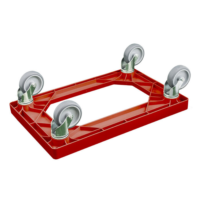 Power Tower Cadre de transport / chariot pour caisses en plastique 600 x 400 mm jusqu'à 240 kg Rouge