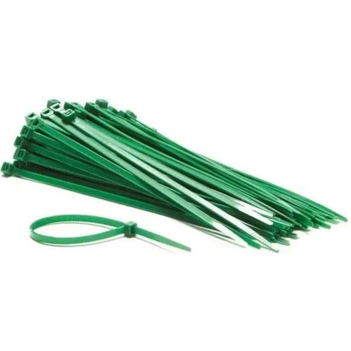 Perel Perel Set de Colliers de Câblage en Nylon - 4.6 X 200 Mm - Vert (100 pièces)