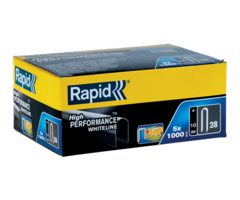 Rapid Rapid Cable Staples 28/10 mm DP (blanc) 5 x 1 000 pcs. Boîte