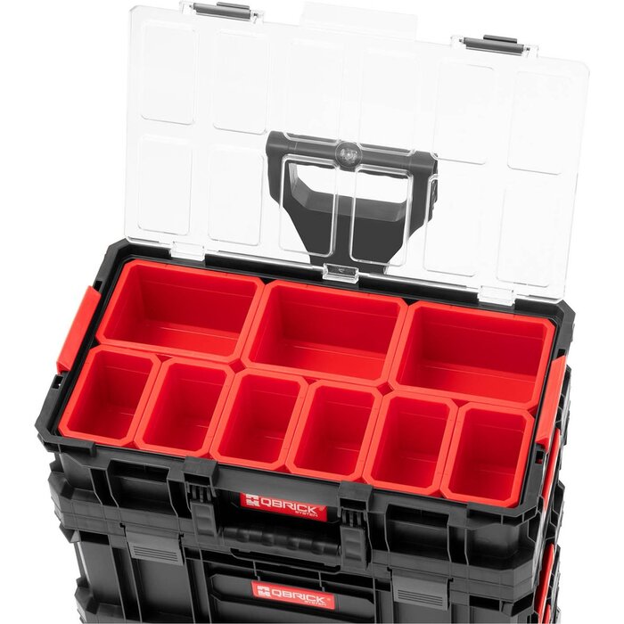 QBRICK 6-in-1 Gereedschapswagen set inclusief koffer, doos en organizer