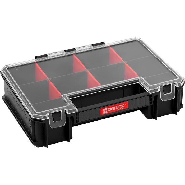 QBRICK Boîte à outils 6 en 1 QBRICK avec jeu de roues, y compris la mallette