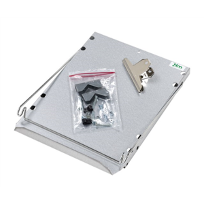 Kongamek Schrijfplankje in verzinkt plaatstaal Universeel, A4 formaat, met klem.