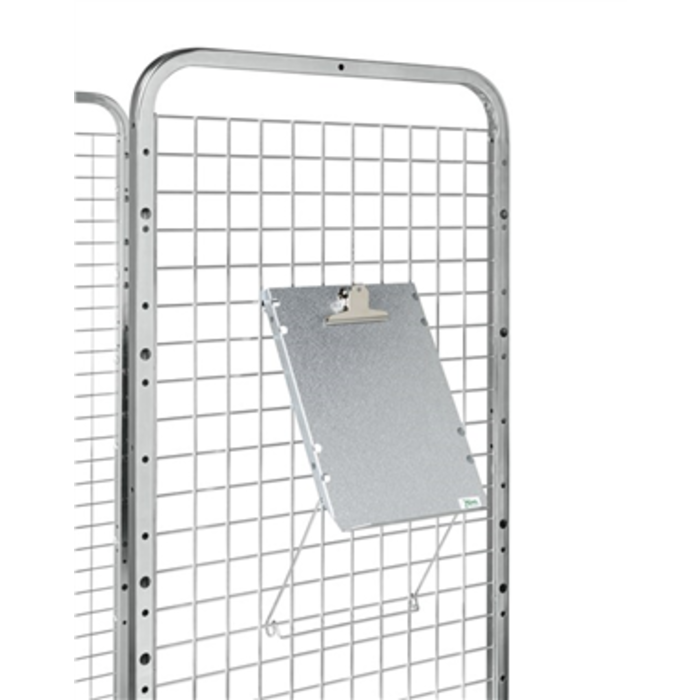 Kongamek Schreibtafel aus verzinktem Stahlblech Universal, Format A4, mit Klemme.