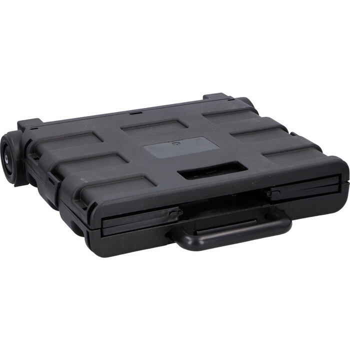 Kinzo - Opvouwbare Boodschappentrolley - Zwart - Opvouwbare Krat - tot 25KG - op Wieltjes