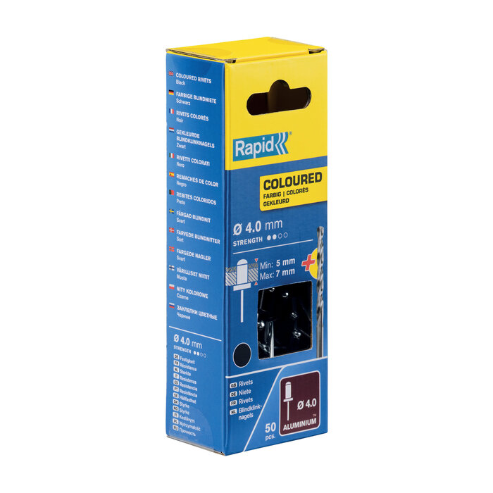 Rapid Rivet Rapide Coloré Noir Ø4.0 x 10 mm