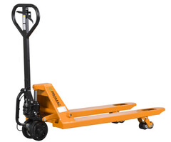 Palletwagen met een hefgewicht tot 2.500 kg. Vorklengte 1150 mm Easy Start-Stop systeem