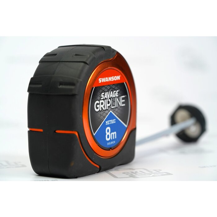 Swanson Swanson Savage Gripline metrisch meetlint rolbandmaat magnetisch roterend punt 8 m - SVGL8