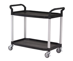 Matador Chariot à étagères type 808LE à 2 niveaux noir L1100 x l520mm