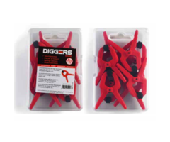 Diggers Diggers veerklemmen set klein 8 stuks in doosje