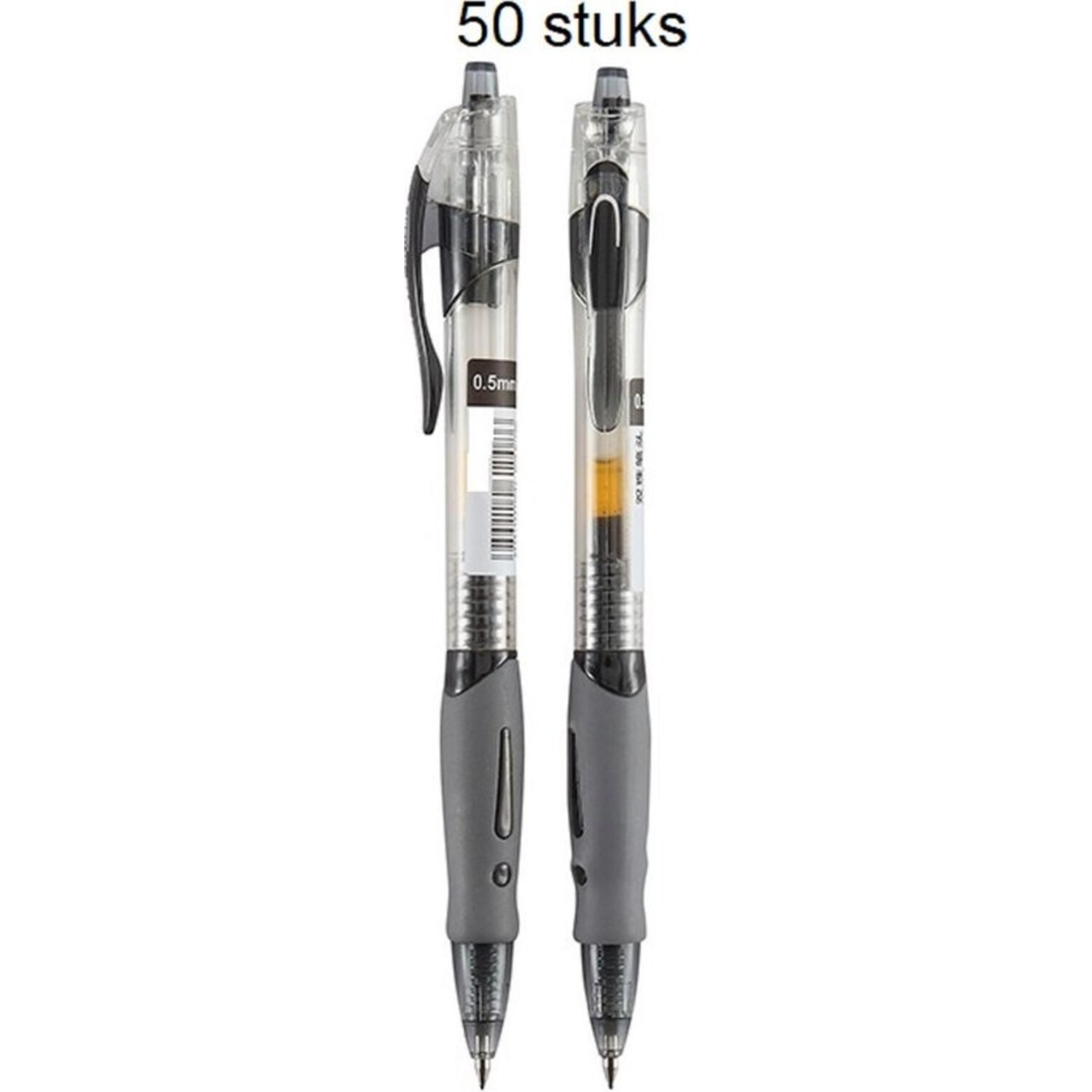 6 stuks 0,5 mm sneldrogende zwarte inkt pennen fijne punt