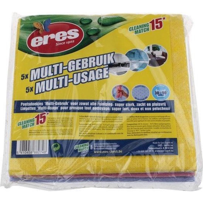 Eres poetsdoekjes multi-gebruik set van 5 doekjes