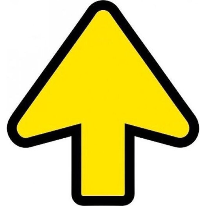 Vloersticker - antislip - Supergrip - pijl - uitgesneden - 200 mm - houd afstand - waarschuwing - COVID-19 - Corona