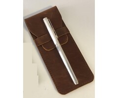 Vulpen Sterling zilver 925 inclusief handgemaakt lederen etui cognac bruin