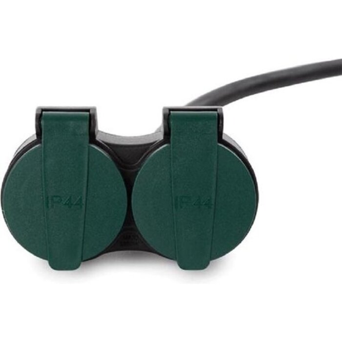 Perel RALLONGE AVEC 2 PRISES - USAGE EXTERIEUR - SCHUKO - 20 m