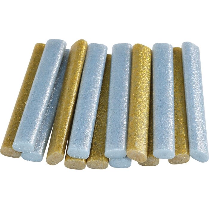 Rapid RAPID D9mm Niedrigtemperatur-Kleberkartuschen - Silber Gold Glitter - 125g - 40108463