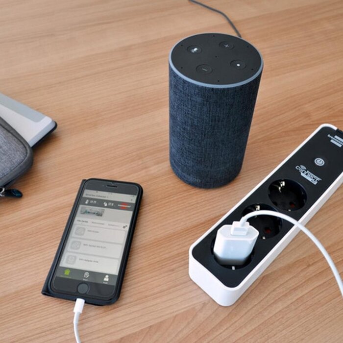Brennenstuhl Brennenstuhl Smart Socket 3x WLAN, inkl. Alexa und Google Assist, 1,5m weiß/schwarz