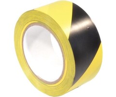 Markierungsband PVC zur Erhöhung der Sicherheit. Gelb / Schwarz.