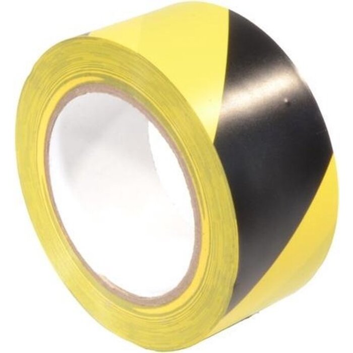 Ruban de marquage en PVC pour augmenter la sécurité. Jaune / Noir.