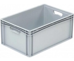 Caisse en plastique à côtés fermés avec 2 poignées 600x400x270mm
