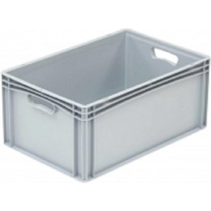 Caisse en plastique à côtés fermés avec 2 poignées 600x400x270mm