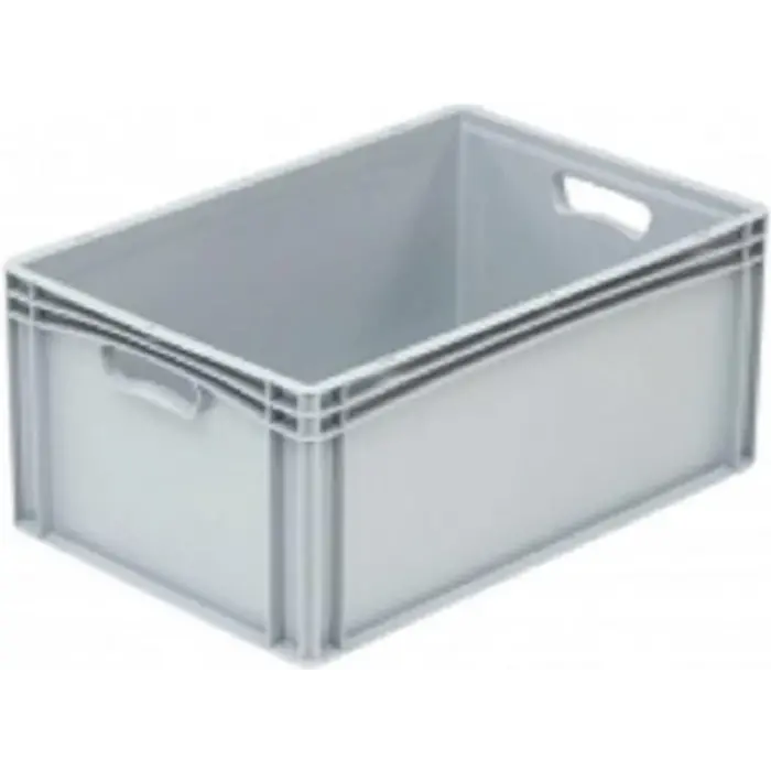 Caisse en plastique à côtés fermés avec 2 poignées 600x400x270mm