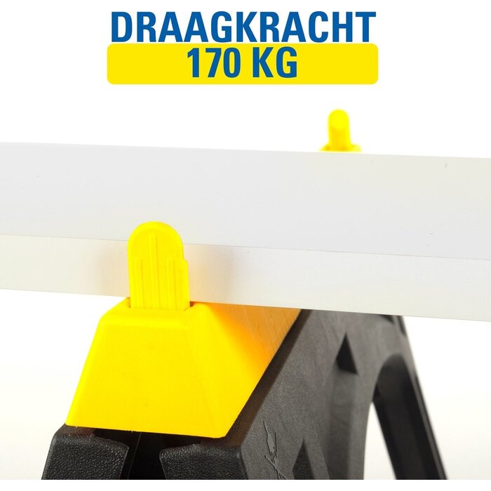 Tréteaux Kinzo - 2 Pièces - Pliable - Max. 170 kg par tréteau