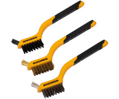 Roughneck Roughneck - Mini staalborstelset 3-delig (Nylon, RVS en Messing)