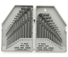 Toolland Jeu de clés hexagonales SAE/M - 30 pièces