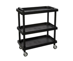 Toolland Servante à outils - 3 étagères - 75 x 37,5 x 92 cm