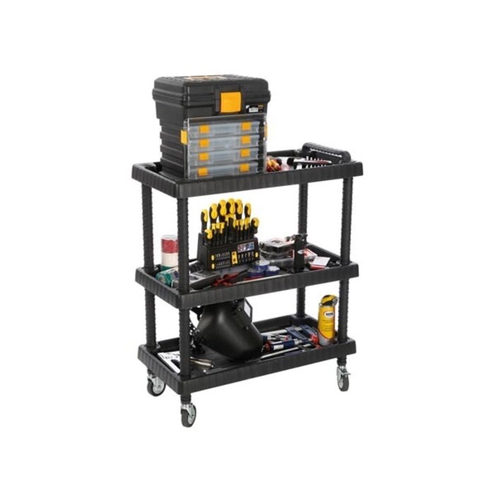 Toolland Werkzeugwagen - 3 Böden - 75 x 37,5 x 92 cm