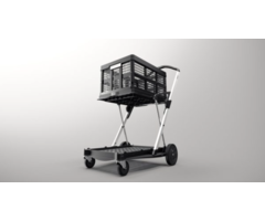 Clax Chariot Clax avec caisse pliante - Noir