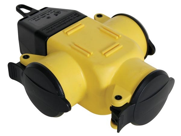 Perel Perel 3-Voudige Koppelstekker Met Klapdeksels - Randaarde