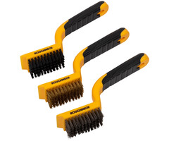 Roughneck Roughneck Drahtbürstenset 3-teilig (Nylon, Edelstahl und Messing)