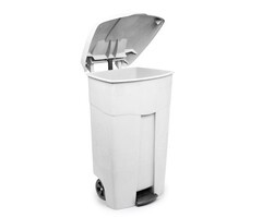 Rollcontainer mit Pedal 125 Liter weiß