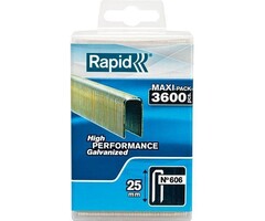 Rapid Rapid Nieten 606-25 mm Gegalvaniseerd (hars gecoat) 3.600 st.. Kunststofbox