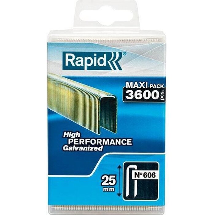 Rapid Rapid 40303095 Heftklammern - Nr. 606 - Verzinkt - 25 mm (3600 Stück)